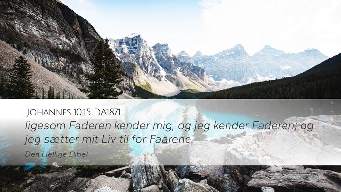 Johannes 10:15 DA1871 Bible Verse Image