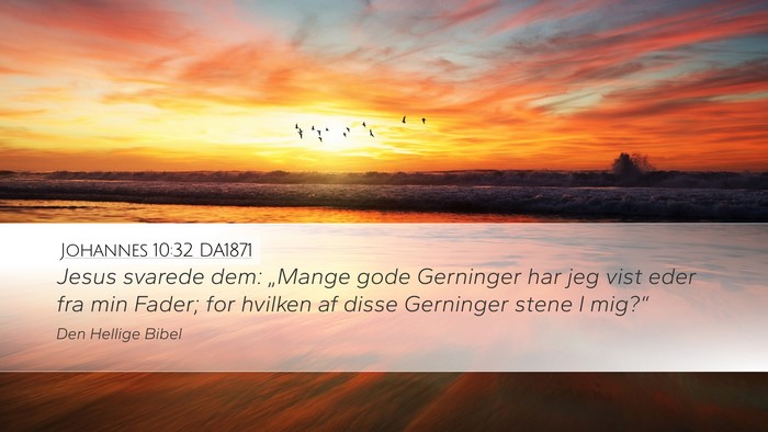 Johannes 10:32 DA1871 Bible Verse Image