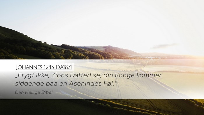 Johannes 12:15 DA1871 Bible Verse Image