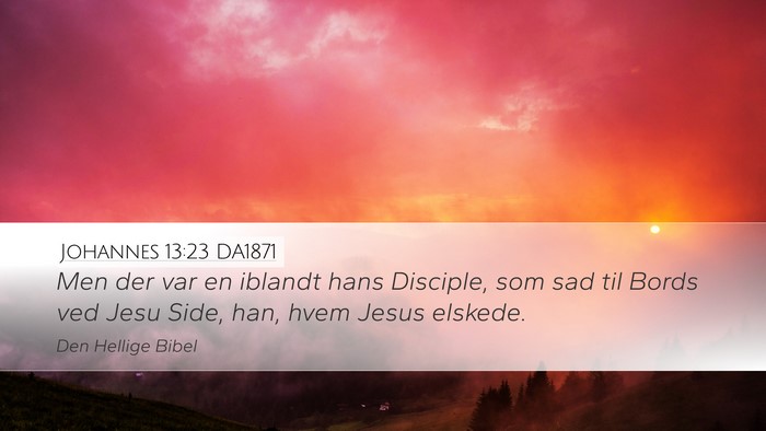 Johannes 13:23 DA1871 Bible Verse Image