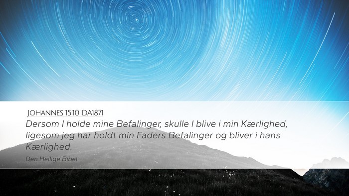 Johannes 15:10 DA1871 Bible Verse Image