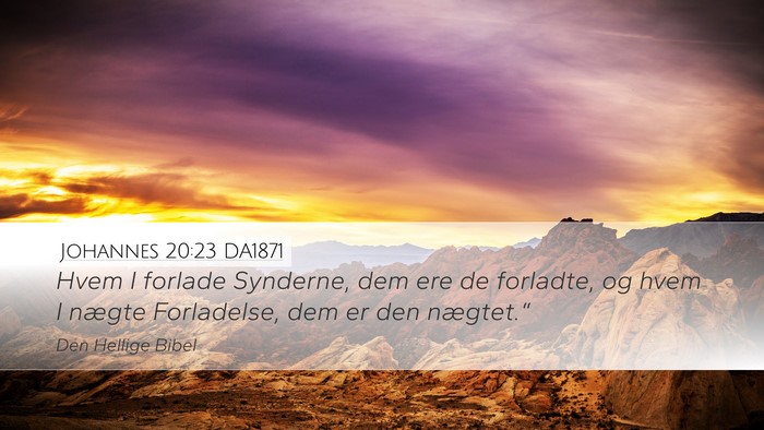 Johannes 20:23 DA1871 Bible Verse Image
