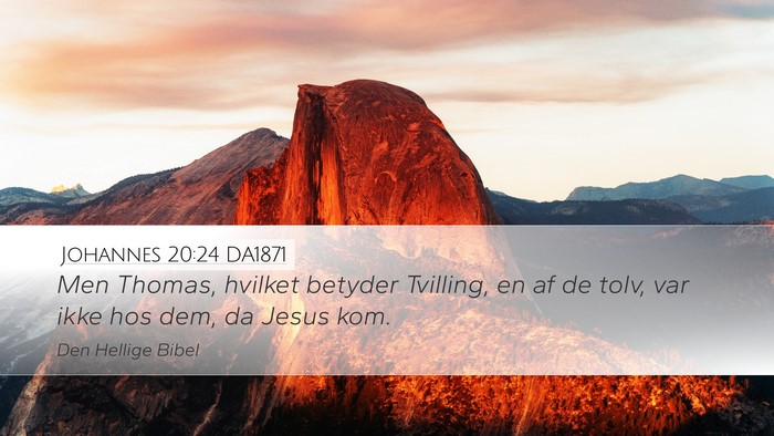 Johannes 20:24 DA1871 Bible Verse Image