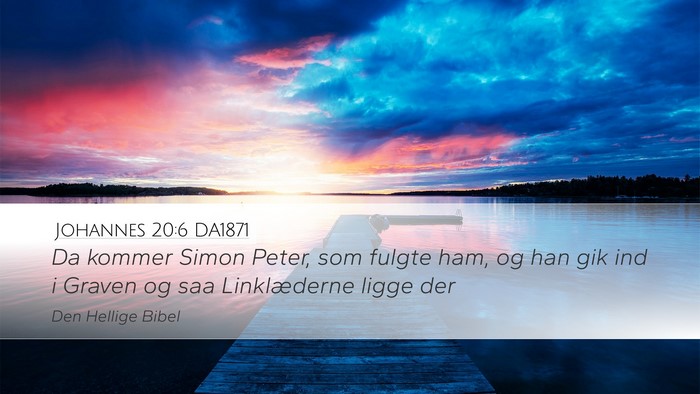 Johannes 20:6 DA1871 Bible Verse Image