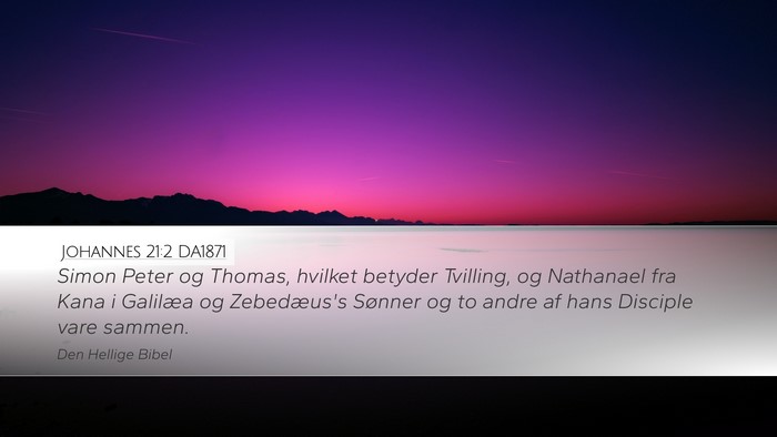 Johannes 21:2 DA1871 Bible Verse Image