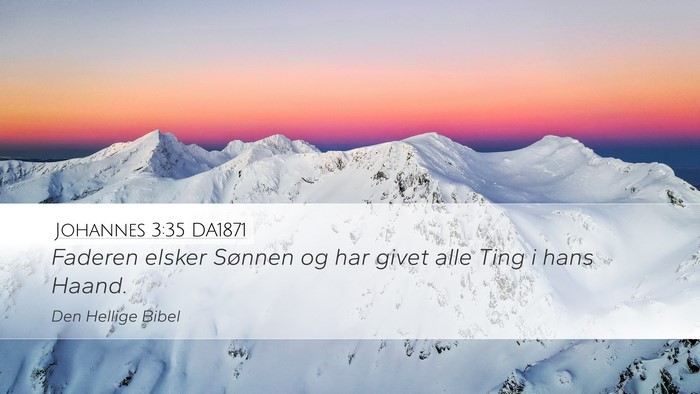 Johannes 3:35 DA1871 Bible Verse Image