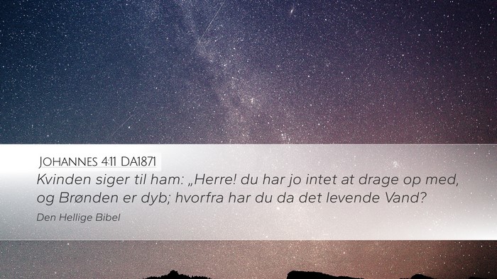 Johannes 4:11 DA1871 Bible Verse Image