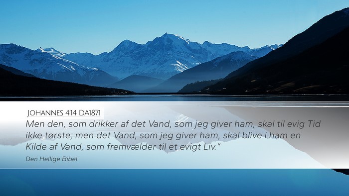 Johannes 4:14 DA1871 Bible Verse Image