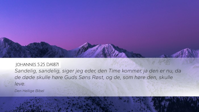 Johannes 5:25 DA1871 Bible Verse Image