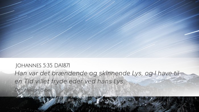 Johannes 5:35 DA1871 Bible Verse Image