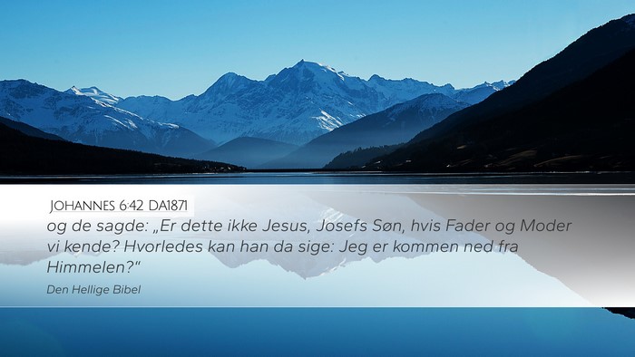 Johannes 6:42 DA1871 Bible Verse Image
