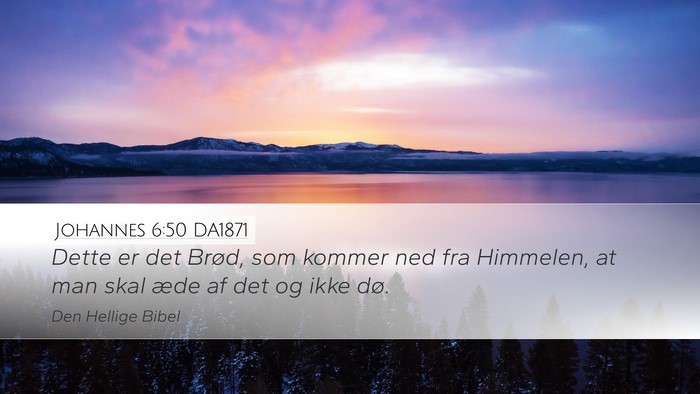 Johannes 6:50 DA1871 Bible Verse Image