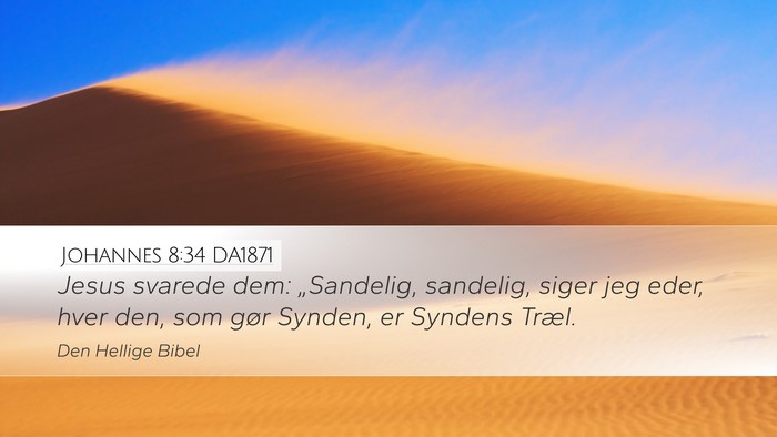 Johannes 8:34 DA1871 Bible Verse Image