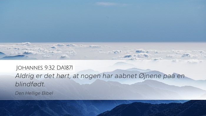 Johannes 9:32 DA1871 Bible Verse Image