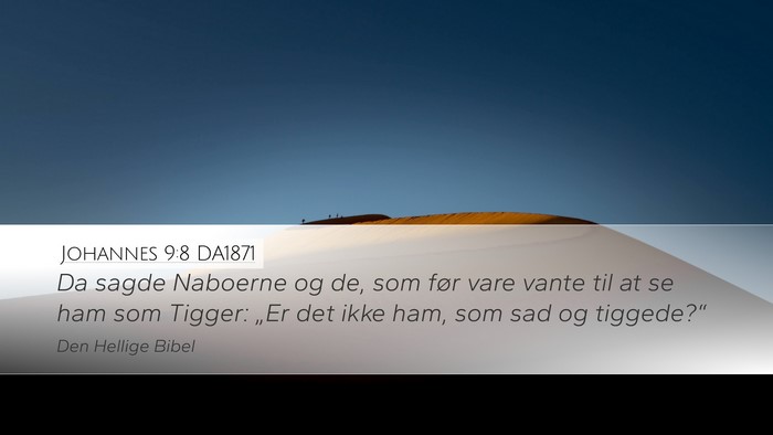 Johannes 9:8 DA1871 Bible Verse Image