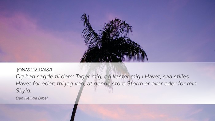 Jonas 1:12 DA1871 Bible Verse Image