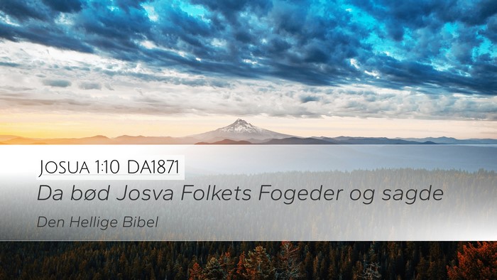 Josua 1:10 DA1871 Bible Verse Image