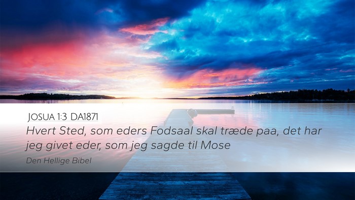 Josua 1:3 DA1871 Bible Verse Image