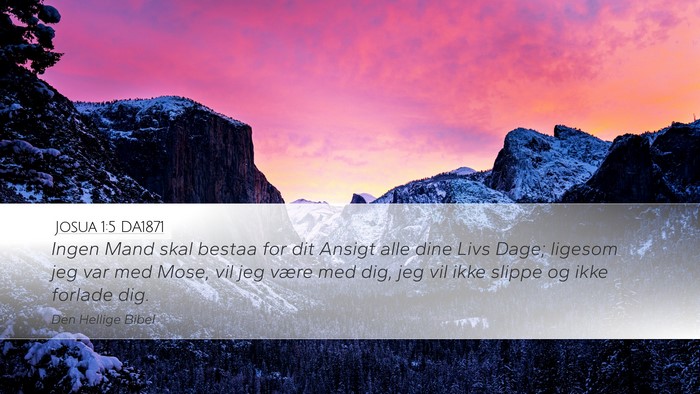 Josua 1:5 DA1871 Bible Verse Image