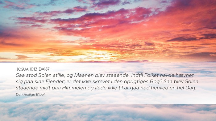 Josua 10:13 DA1871 Bible Verse Image