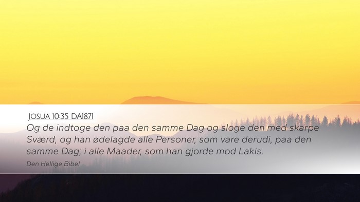 Josua 10:35 DA1871 Bible Verse Image