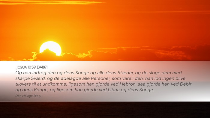 Josua 10:39 DA1871 Bible Verse Image