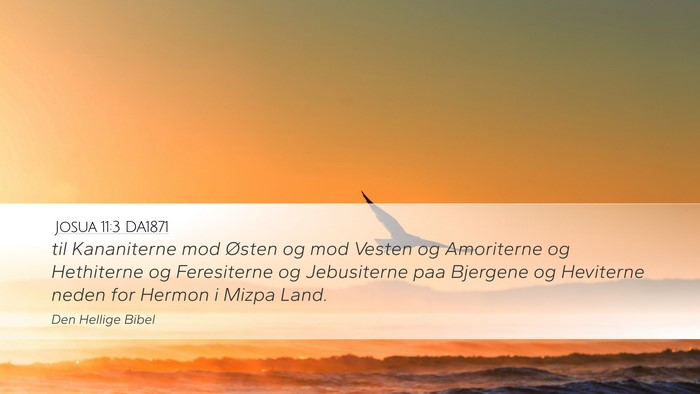Josua 11:3 DA1871 Bible Verse Image