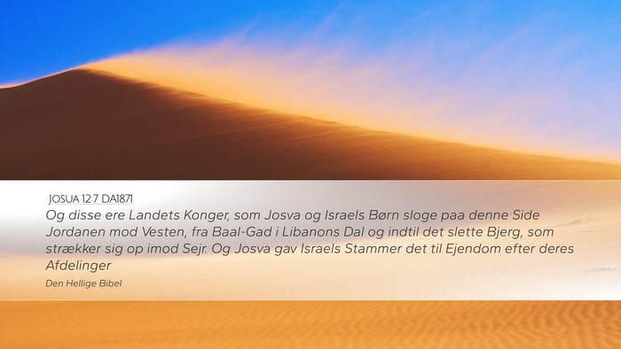 Josua 12:7 DA1871 Bible Verse Image