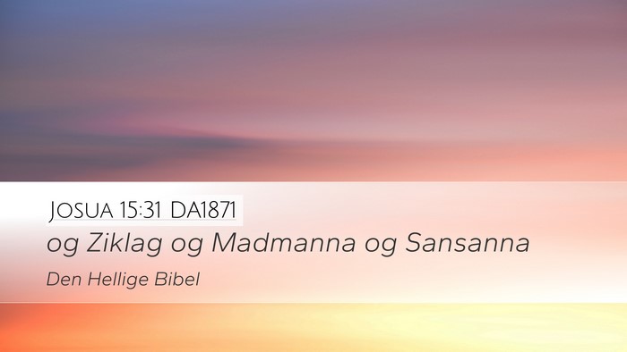Josua 15:31 DA1871 Bible Verse Image