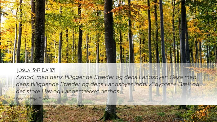 Josua 15:47 DA1871 Bible Verse Image