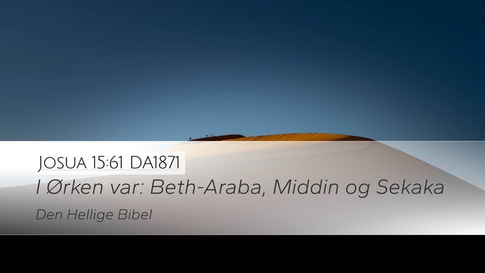 Josua 15:61 DA1871 Bible Verse Image