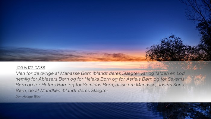 Josua 17:2 DA1871 Bible Verse Image