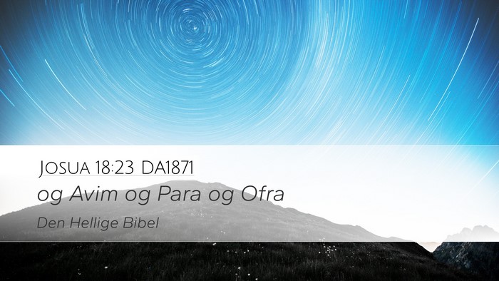 Josua 18:23 DA1871 Bible Verse Image