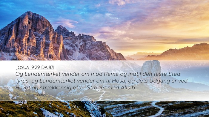 Josua 19:29 DA1871 Bible Verse Image
