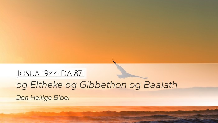 Josua 19:44 DA1871 Bible Verse Image