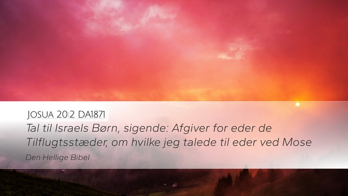Josua 20:2 DA1871 Desktop Wallpaper - Tal til Israels Børn, sigende: Afgiver for eder - Desktop Bible Verse Wallpaper