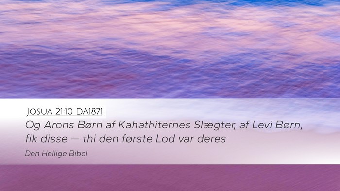 Josua 21:10 DA1871 Bible Verse Image
