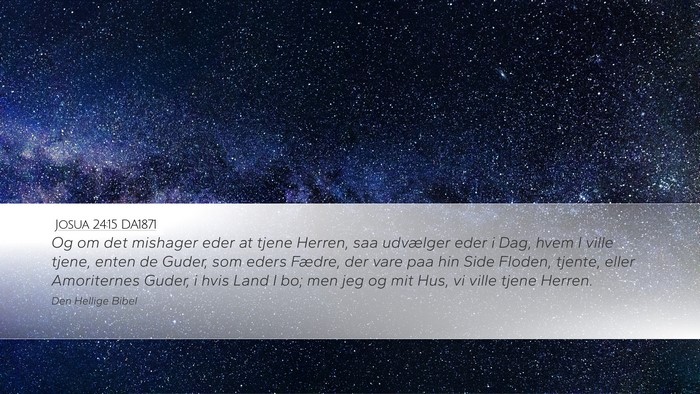 Josua 24:15 DA1871 Bible Verse Image