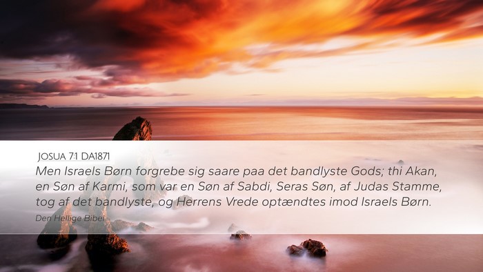 Josua 7:1 DA1871 Bible Verse Image