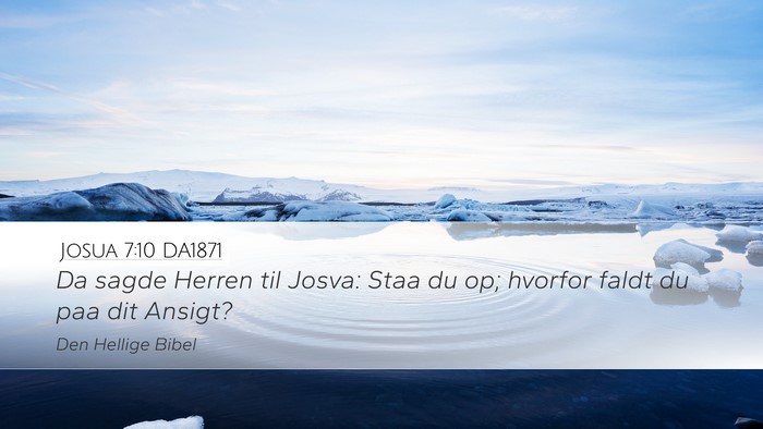 Josua 7:10 DA1871 Bible Verse Image