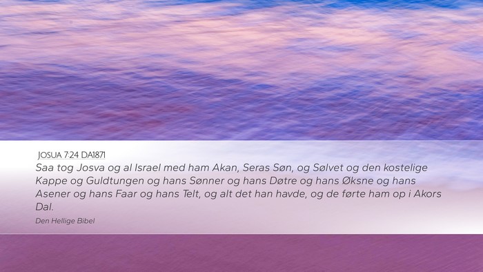 Josua 7:24 DA1871 Bible Verse Image