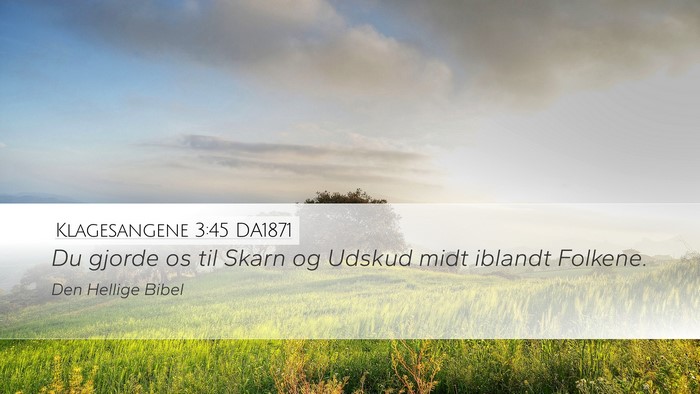 Klagesangene 3:45 DA1871 Bible Verse Image