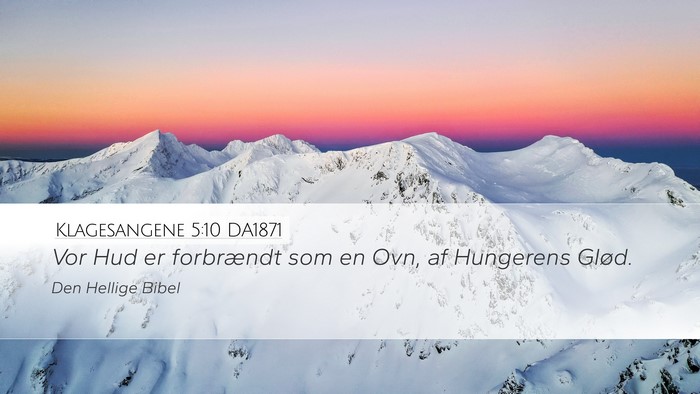 Klagesangene 5:10 DA1871 Bible Verse Image