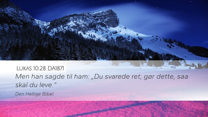 Lukas 10:28 DA1871 Bible Verse Image