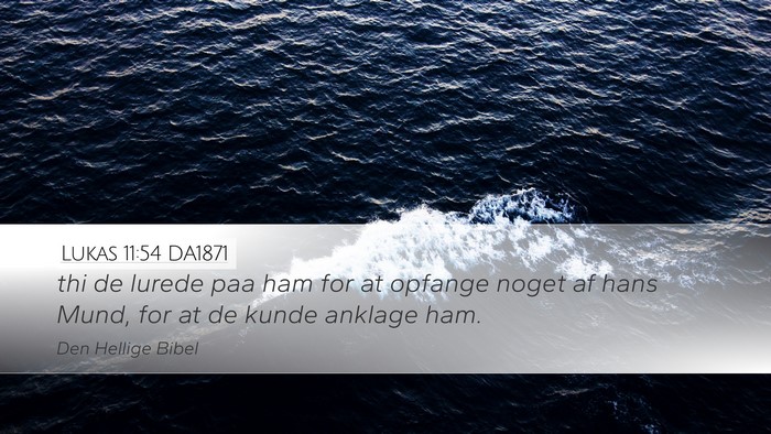 Lukas 11:54 DA1871 Bible Verse Image