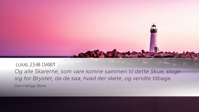 Lukas 23:48 DA1871 Desktop Wallpaper - Og alle Skarerne, som vare komne sammen til dette - Desktop Bible Verse Wallpaper