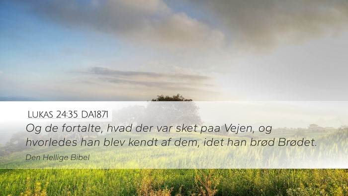 Lukas 24:35 DA1871 Bible Verse Image