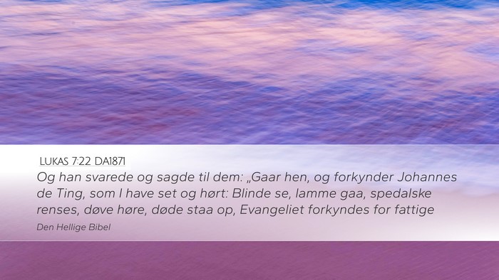 Lukas 7:22 DA1871 Bible Verse Image