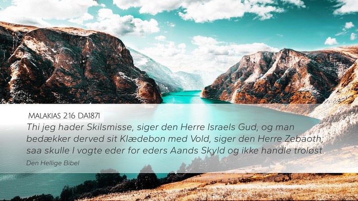 Malakias 2:16 DA1871 Bible Verse Image