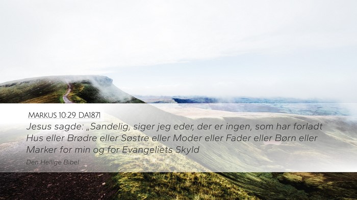 Markus 10:29 DA1871 Bible Verse Image